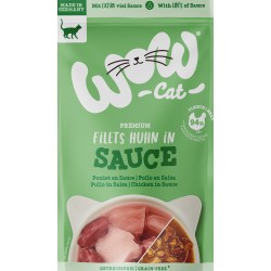 WOW CAT FILETES DE POLLO EN SALSA PARA GATO - 85GR