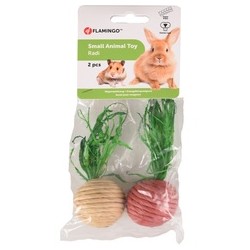 RÁBANO DE JUGUETE PARA ROEDOR (2 UNIDS) FLAMINGO