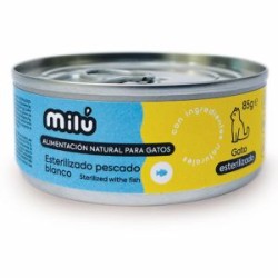 MILU GATO ESTERILIZADO LATAS CON PESCADO BLANCO