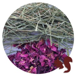 HERRE HENO DE FESTUCA CON PETALOS DE ROSA